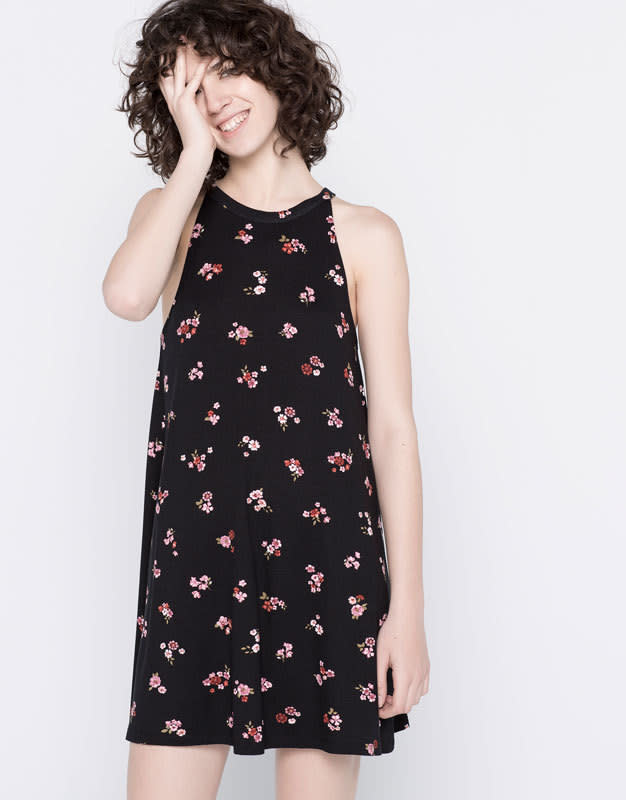 Printed Halter Neck Dress