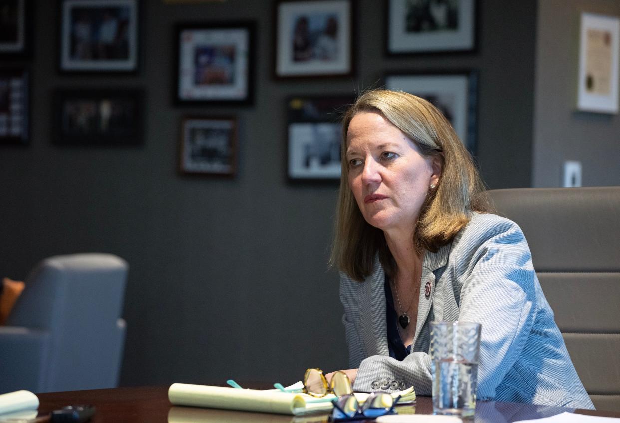 Arizona Attorney General Kris Mayes reflects on her first year in office on Dec. 13, 2023.