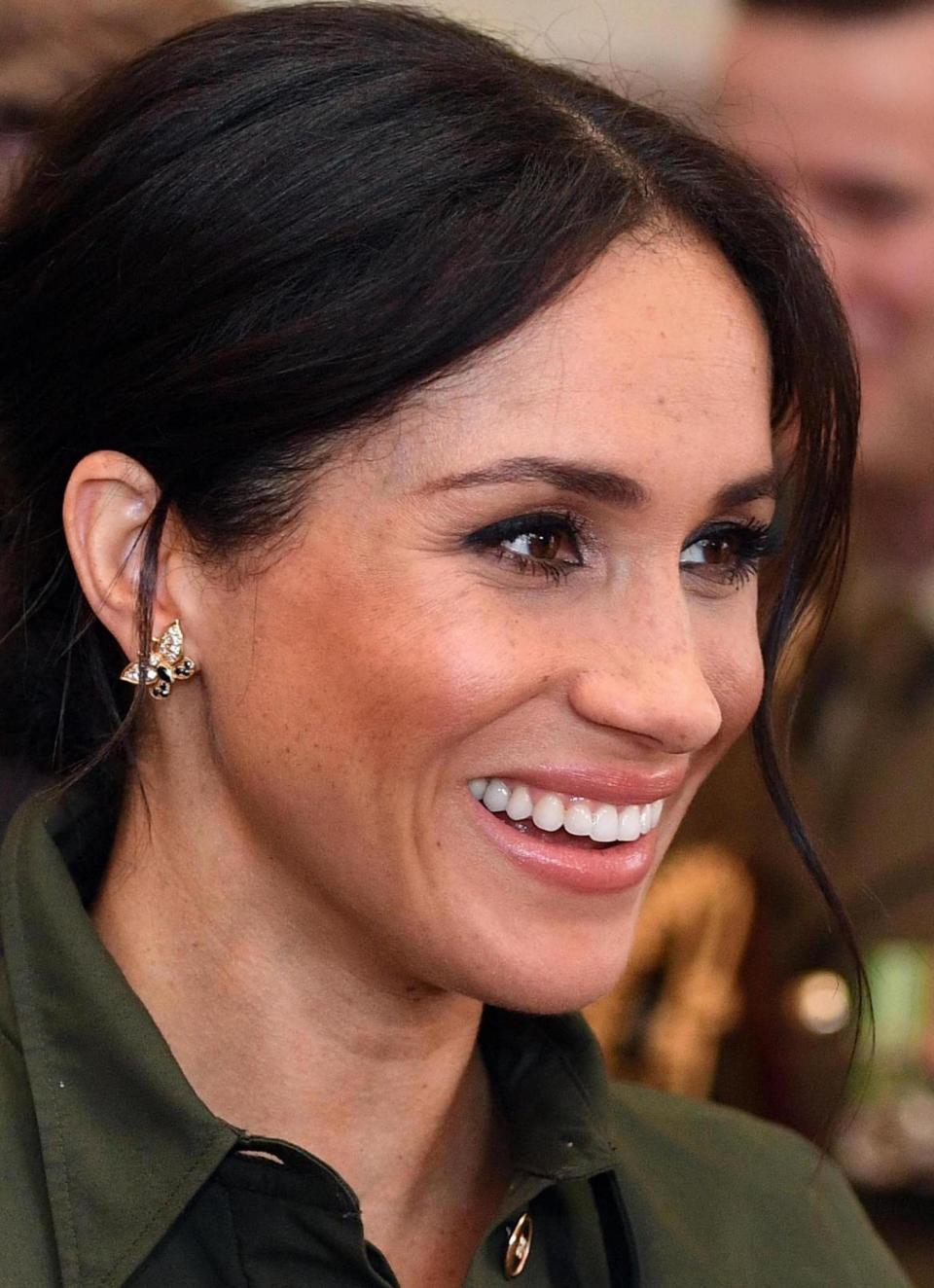 Meghan Markle wore butterfly earrings for her first day in Sydney (Getty Images)