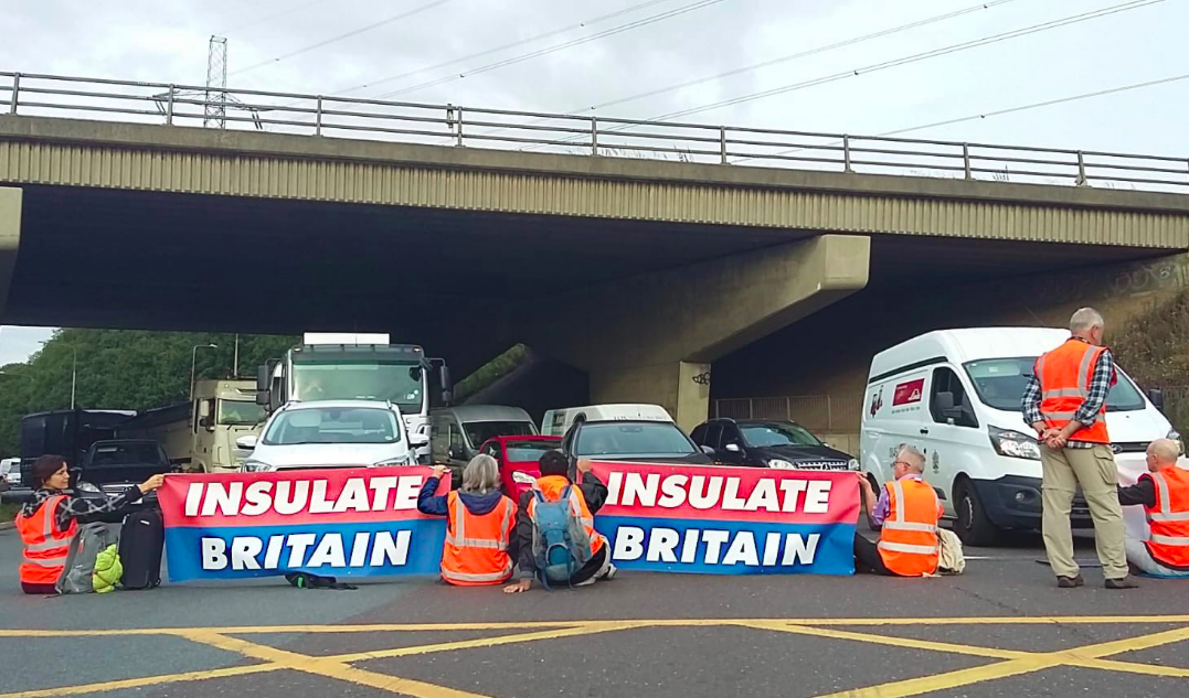 Climate change protesters blocked a number of junctions of the M25 on Monday. (Insulate Britain)