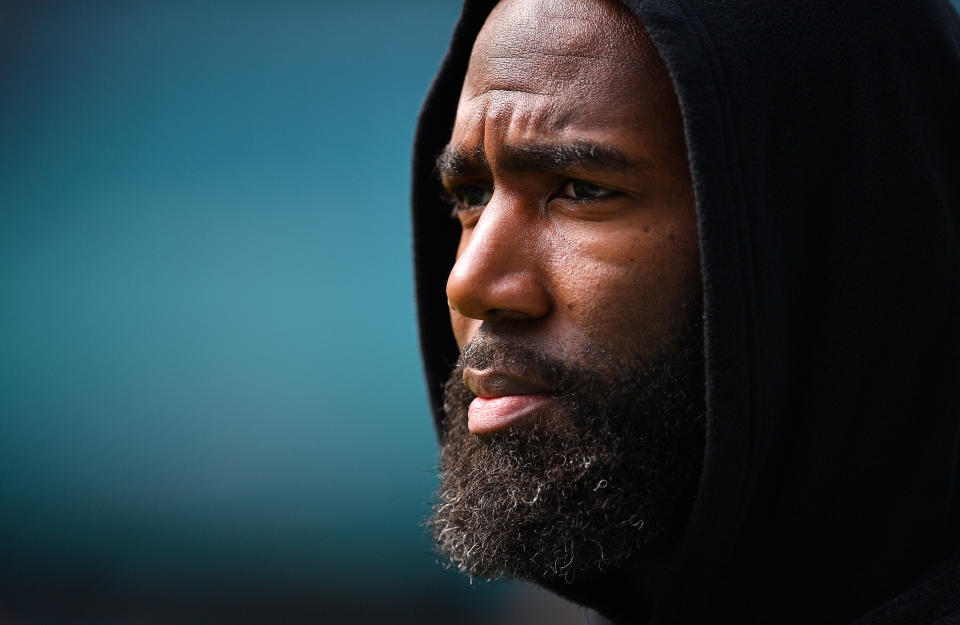 Saints safety and social activist Malcolm Jenkins delivered an emotional rebuke to his teammate's comments on protest. (Photo by Mark Brown/Getty Images)