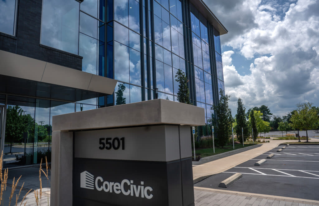 The corporate office of CoreCivic, a private prison contractor, in Brentwood, Tenn. The company is using a loophole in state law to scoop up government contracts. (Photo: John Partipilo)