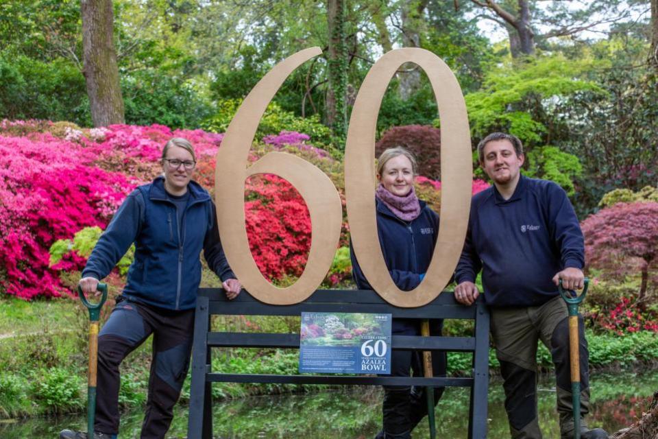 Daily Echo: Emma Callan, Chloe Le Poidevin-Holmes and Adam Brooks celebrate 60 years of The Azalea Bowl at