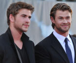 Chris Hemsworth and Liam Hemsworth photos: Anyone else feeling a little flushed after seeing this snap? Copyright [Getty]