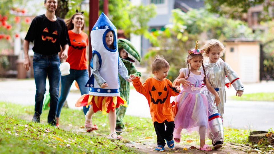 Make sure costumes fit well—and that kids can see clearly—to avoid any falls.