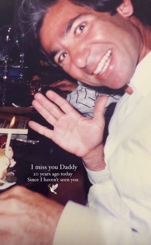 <p>Kourtney Kardashian/ Instagram </p> Kourtney Kardashian shares a photo of her father, Robert Kardashian Sr., to mark the 20th anniversary of his death.