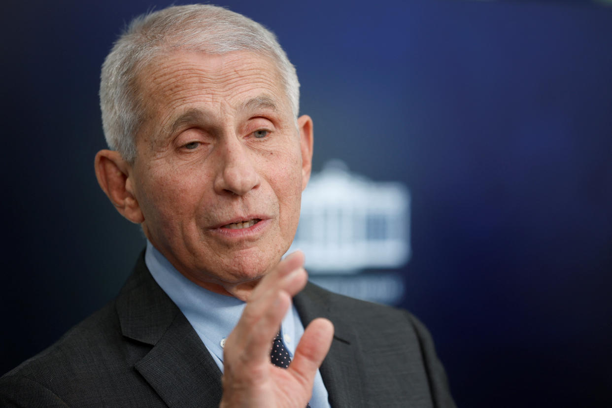 Anthony Fauci is also the director of the National Institute of Allergy and Infectious Diseases. (Reuters)