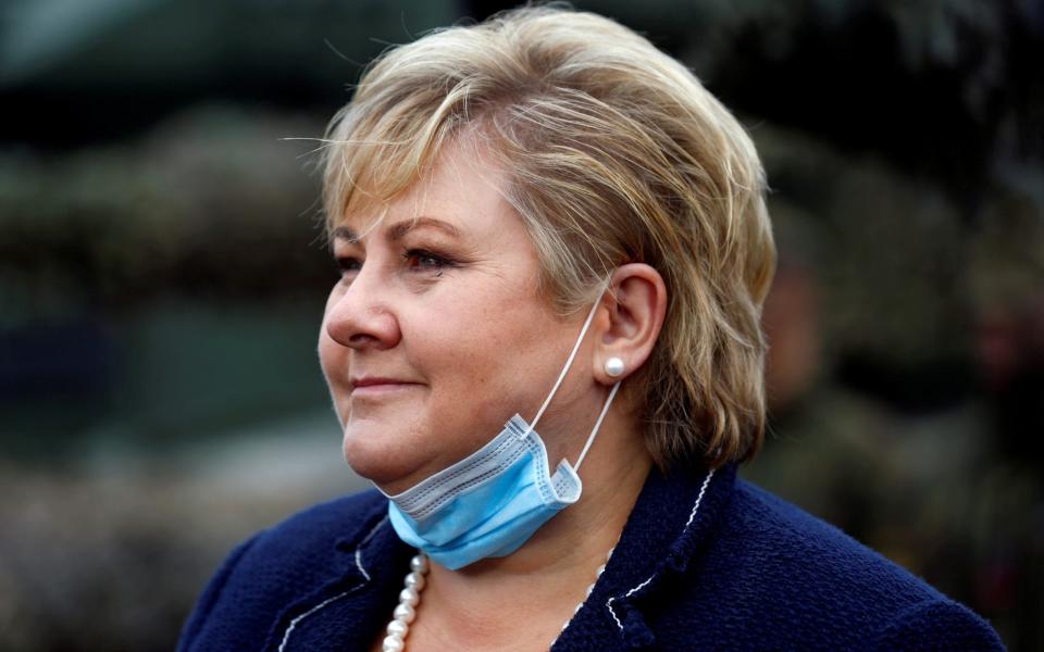 Norwegian PM Solberg  - INTS KALNINS/REUTERS