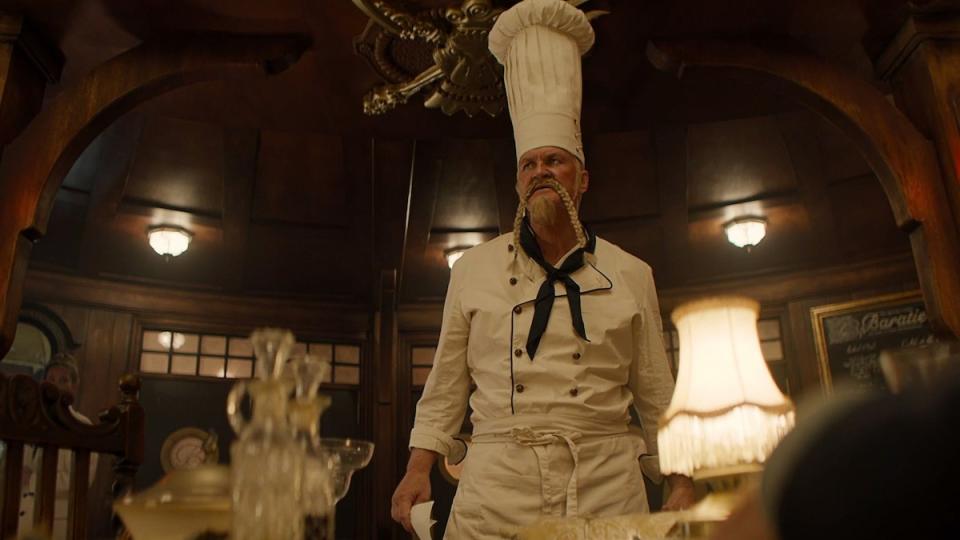 Craig Fairbrass in costume as Chef Zeff from One Piece