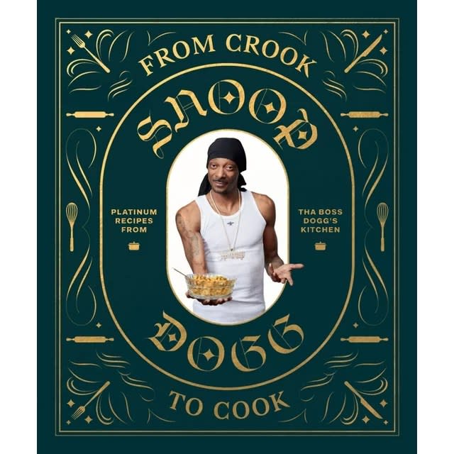 green cookbook cover with snoop dogg