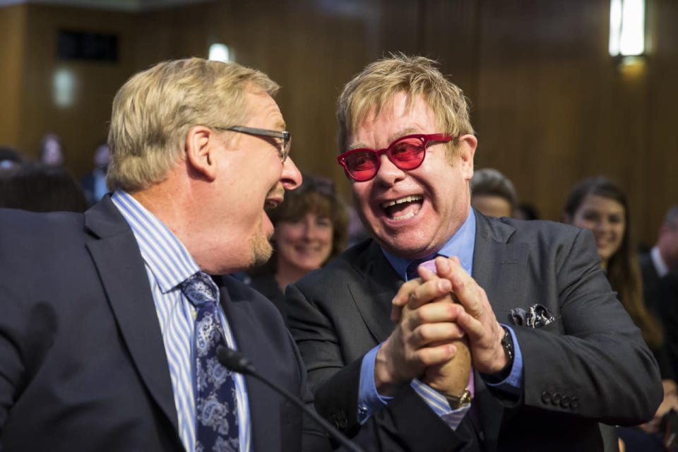 May 6, 2015 — Elton John on Capitol Hill in support of HIV-AIDS funding