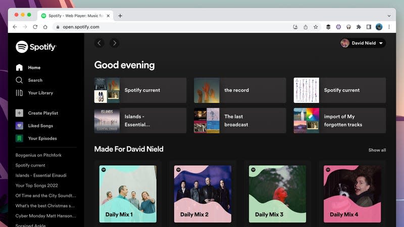 Spotify screenshot