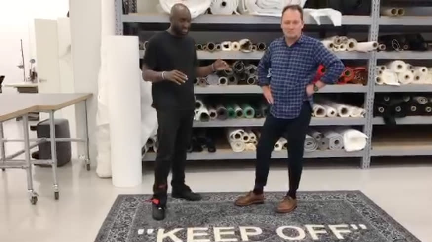 Virgil Abloh, designer and creative director of Off-White, and Henrik Most, creative leader at IKEA. (Photo: Virgil Abloh)