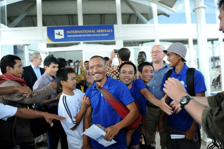 The group of 26 freed hostages who arrived in Kenya on October 23, 2016 were the last remaining seafarers taken hostage at the height of Somali piracy