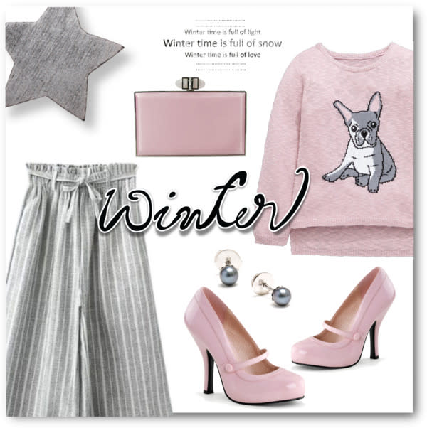 Pink & Gray Winter Style