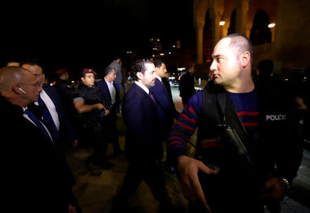 Saad al-Hariri, who announced his resignation as Lebanon's prime minister from Saudi Arabia, is seen at the grave of his father, assassinated former Lebanese prime minister Rafik al-Hariri, in downtown Beirut November 21, 2017.REUTERS/Jamal Saidi