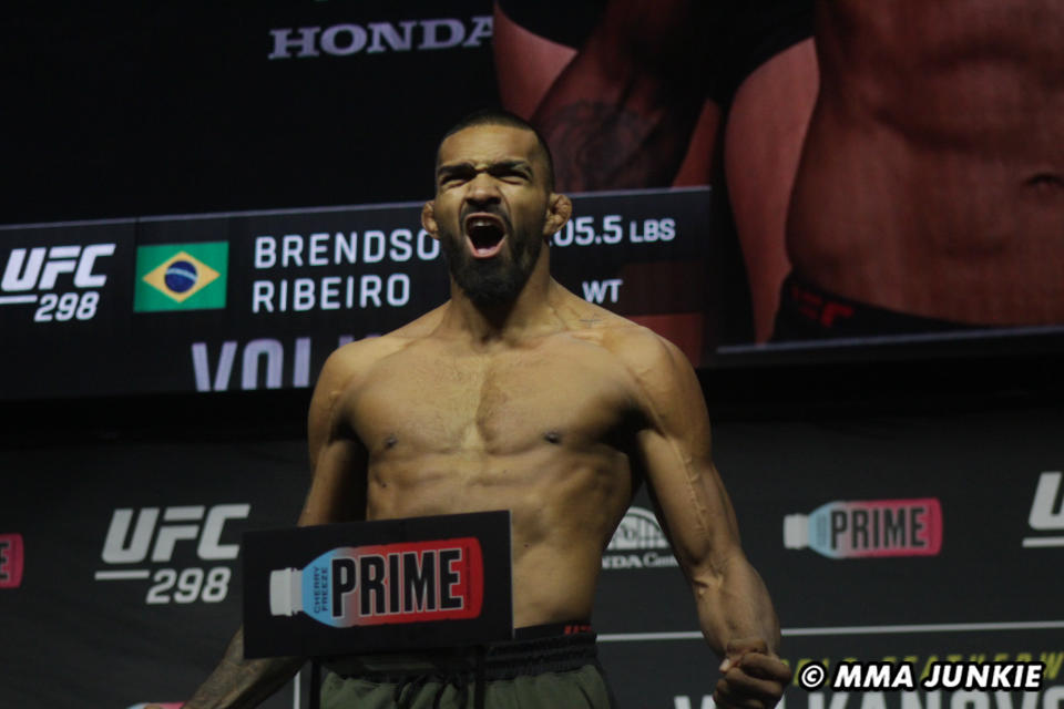 Brendson Ribeiro UFC 298 ceremonial weigh-ins