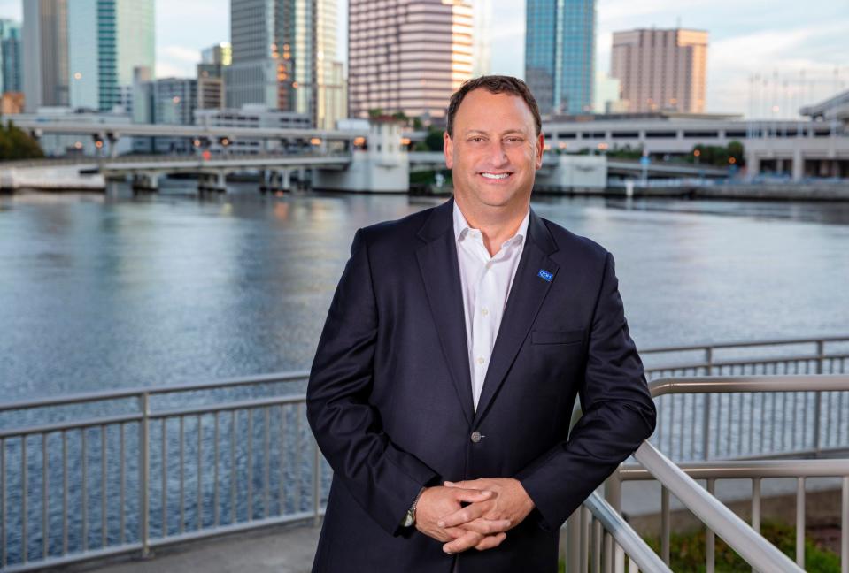 John Couris, President and CEO of Tampa General Hospital, photographed overlooking the Tampa skyline on Sept. 28, 2018.