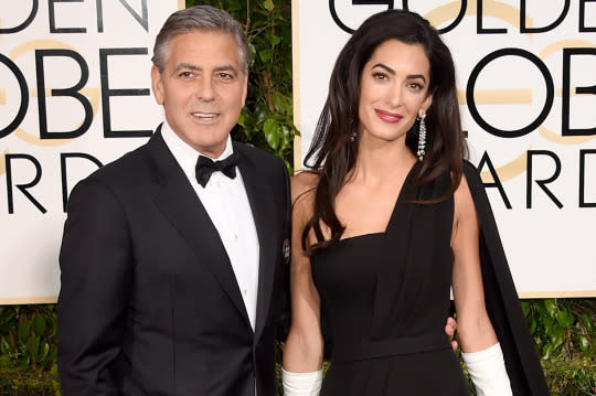 George and Amal Clooney at the Golden Globes in January (Getty Images)