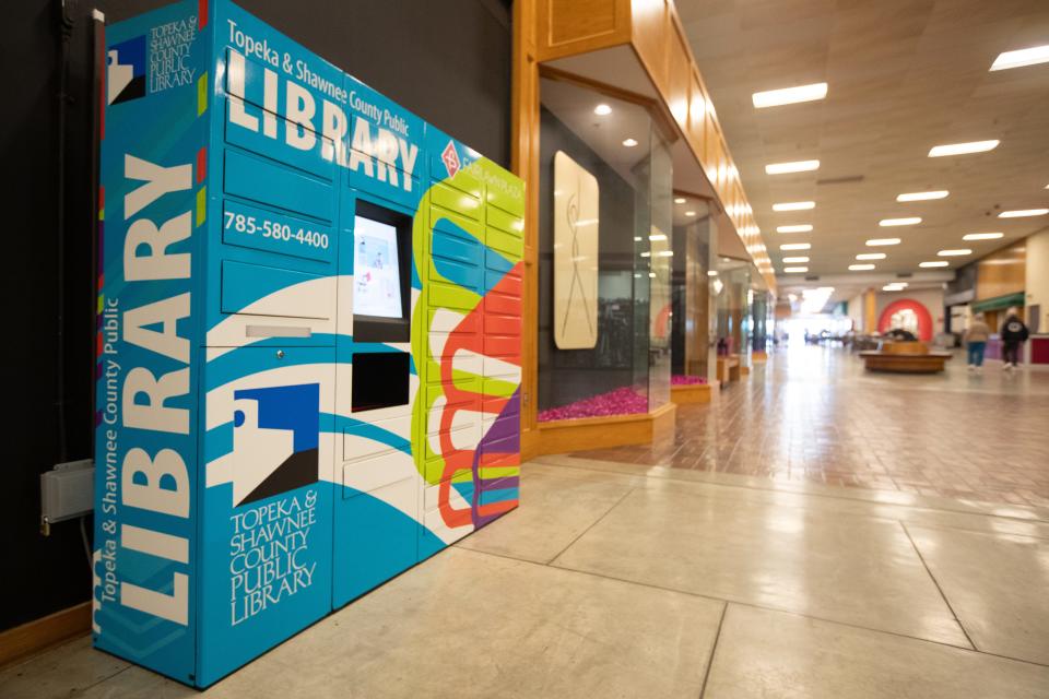 Remote access to library services are made available through various pickup boxes, such as this one located at Fairlawn Plaza Mall.