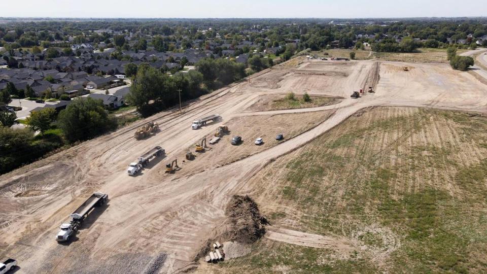 Ground work on the Prominence development in Northwest Boise, along Old Hill Road, continues as Boise City officials work out details in the permit process.