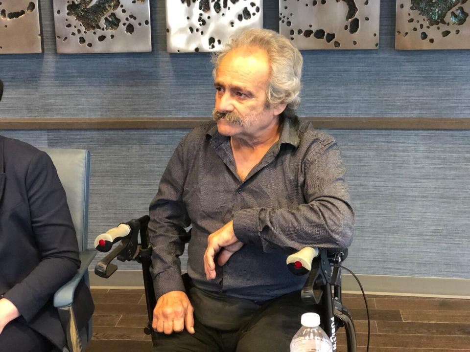 Raymond O'Keefe suffered a car crash in May 2020 and was forced to use a wheeled walker. He now requires a personal support worker but his insurance company is only offering coverage below minimum wage.