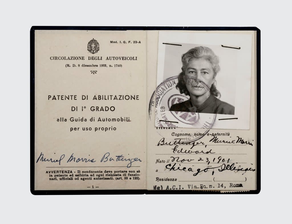 Muriel Gardiner’s Italian driving license  (©Connie Harvey, courtesy of Freud Museum London)