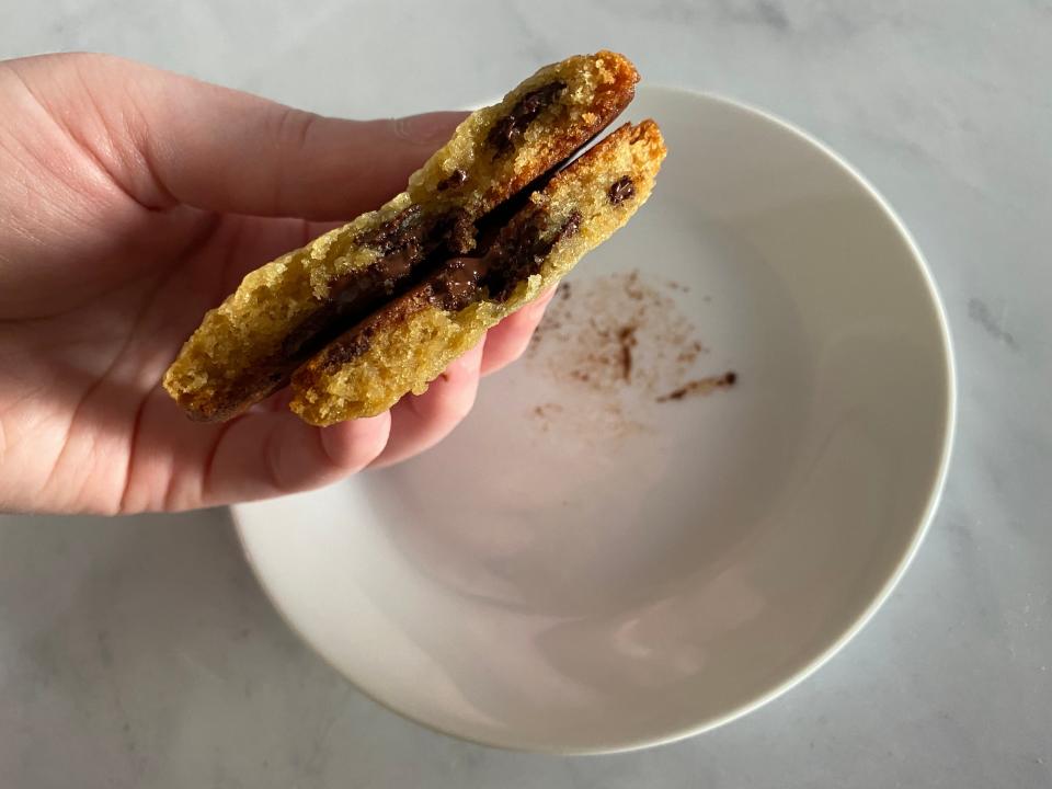 inside of miso paste cookies