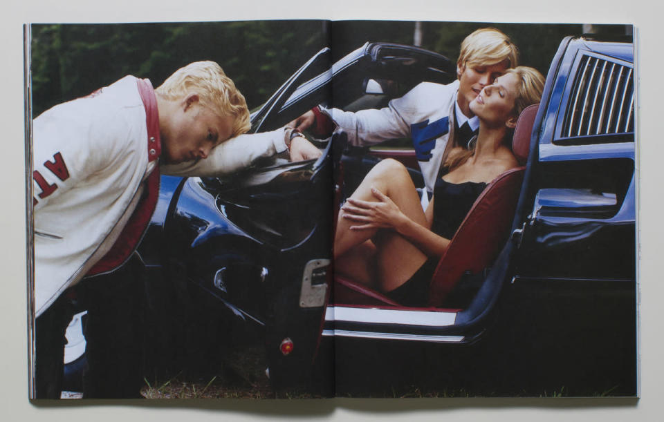 Three best buds take a Sunday drive in an “A&F Quarterly” from 2002.