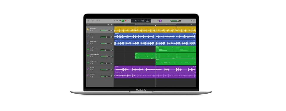 Garageband on laptop