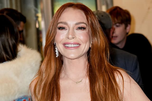 <p>John Nacion/Variety via Getty</p> Lindsay Lohan wears Luai necklace