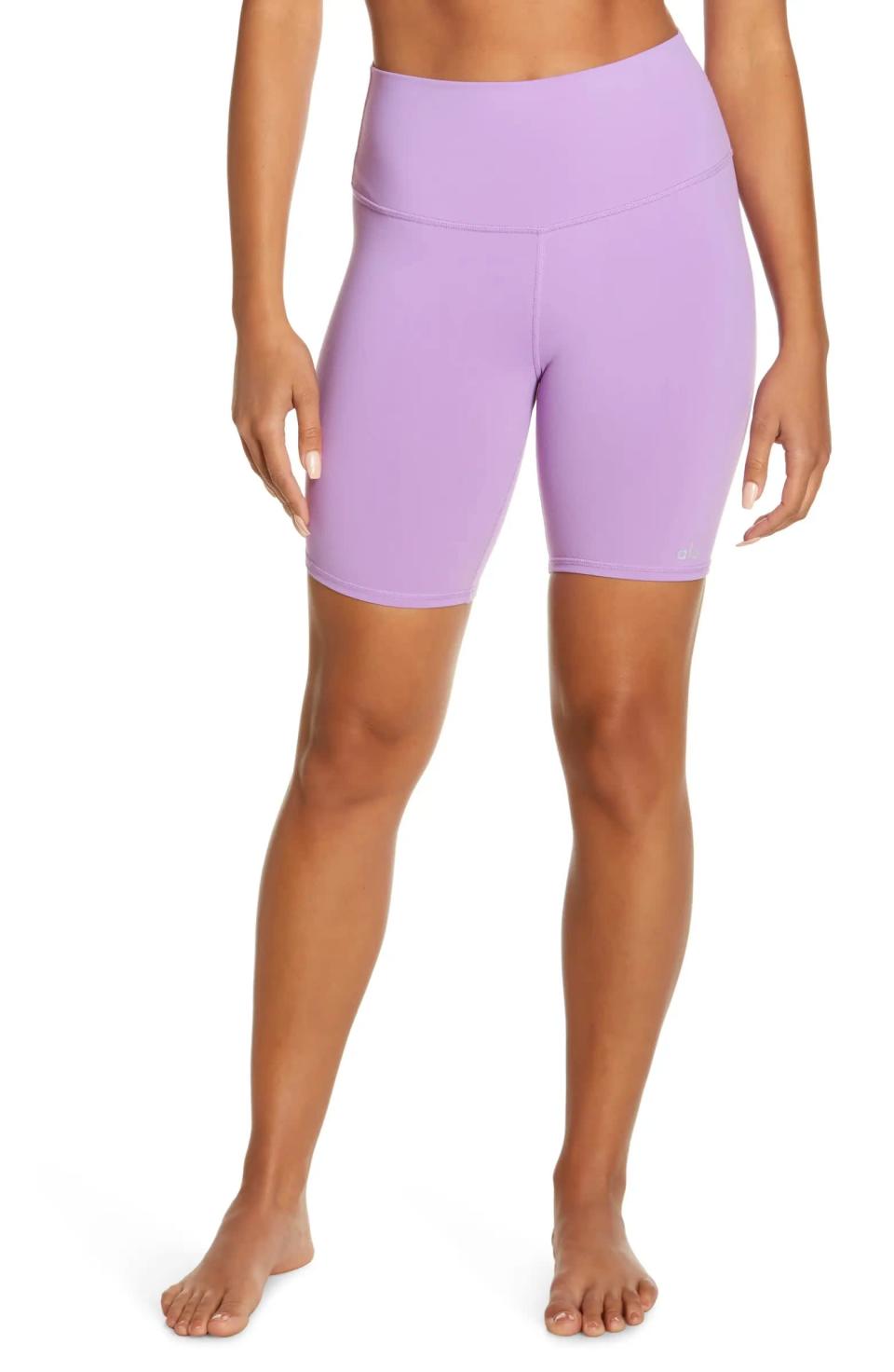 <p>Biker shorts are just better - especially during the summer. And these <span>Alo High Waist Biker Shorts</span> ($40, originally $58) treat the classic biker short style to a serious makeover with a bright orchid (and purple-infused) coloring.</p>