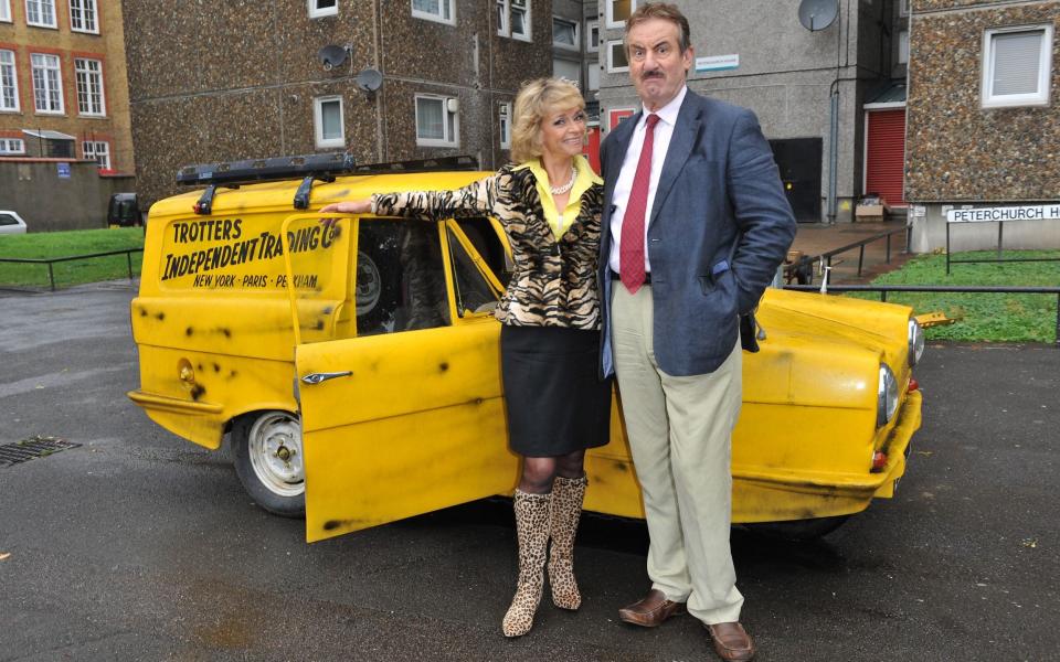 Challis with his on-screen wife played by Sue Holderness in 2011 - WireImage