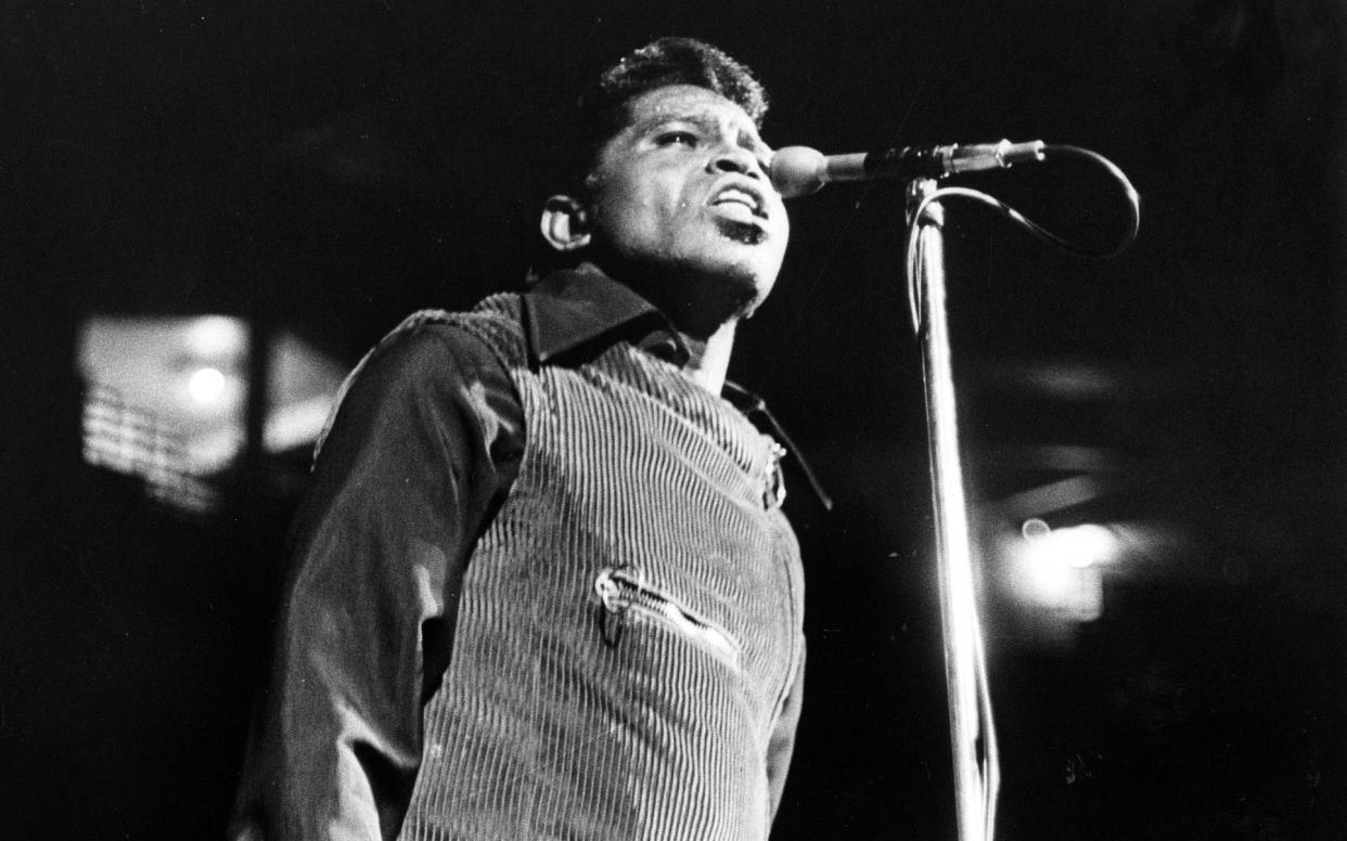 James Brown on stage in Boston, April 5 1968 - Getty