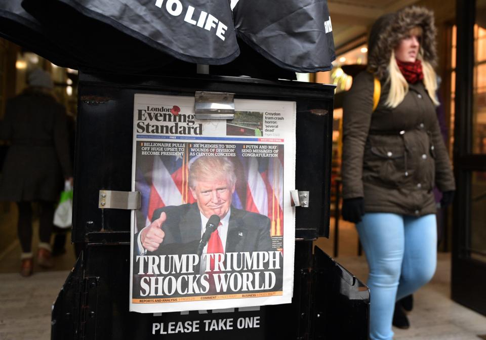 The Evening Standard was first out with the news on Wednesday evening. (Getty)