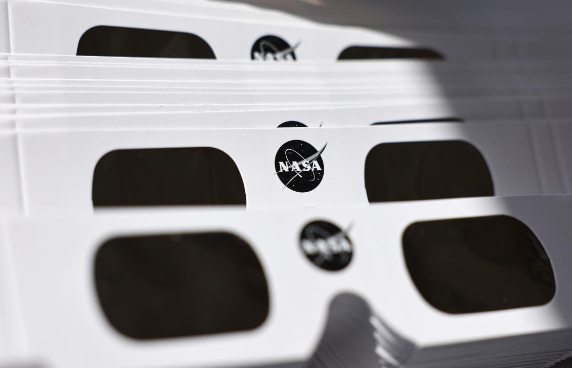 NASA-issued solar eclipse glasses.