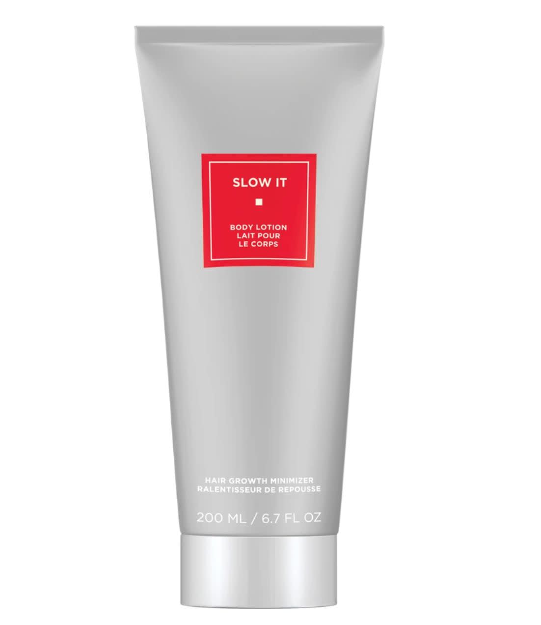 Find this <a href="https://fave.co/3dJ8WE6" target="_blank" rel="noopener noreferrer">Slow It Body Lotion</a> for $20 at <a href="https://fave.co/3dJ8WE6" target="_blank" rel="noopener noreferrer">European Wax Center</a>.