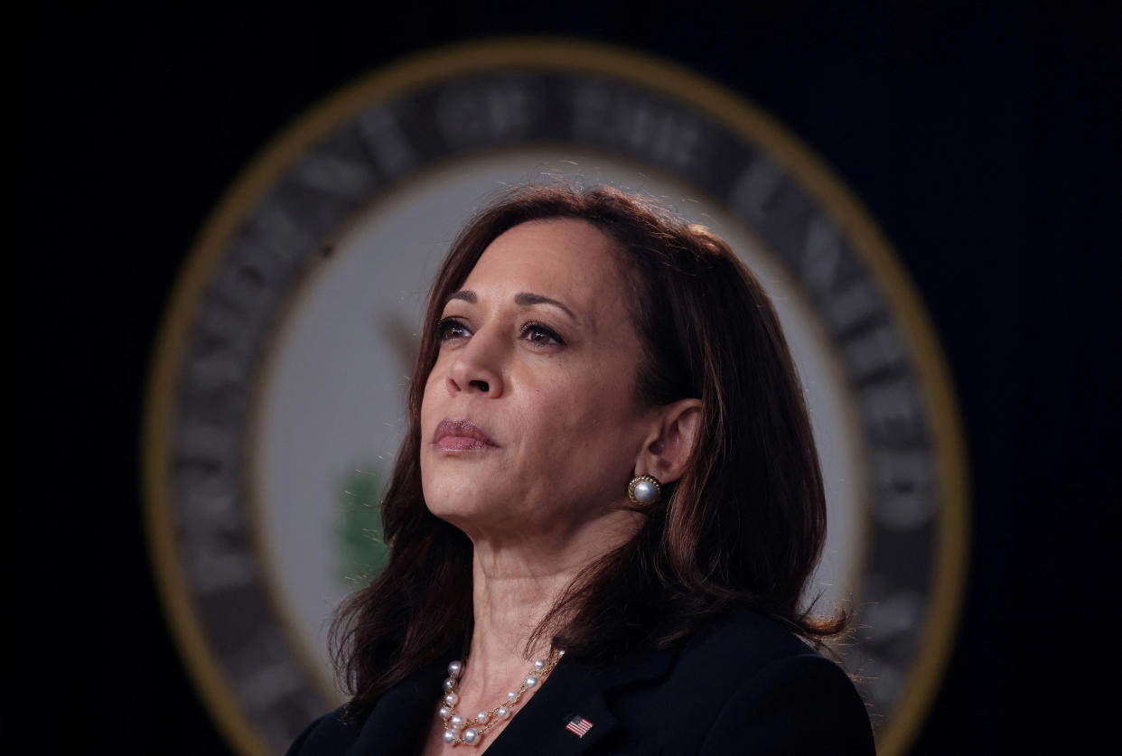 Kamala Harris attends an event in Washington, D.C., in 2021. (Evelyn Hockstein/Reuters)