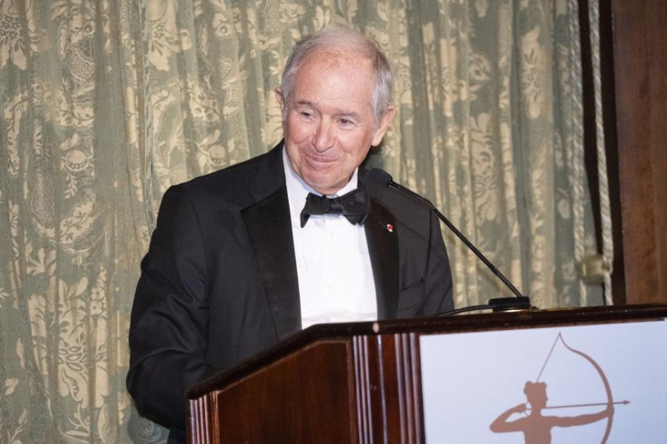 Stephen A. Schwarzman speaks at 2024 Arthur Ross Awards at The University Club on May 13, 2024 in New York City.