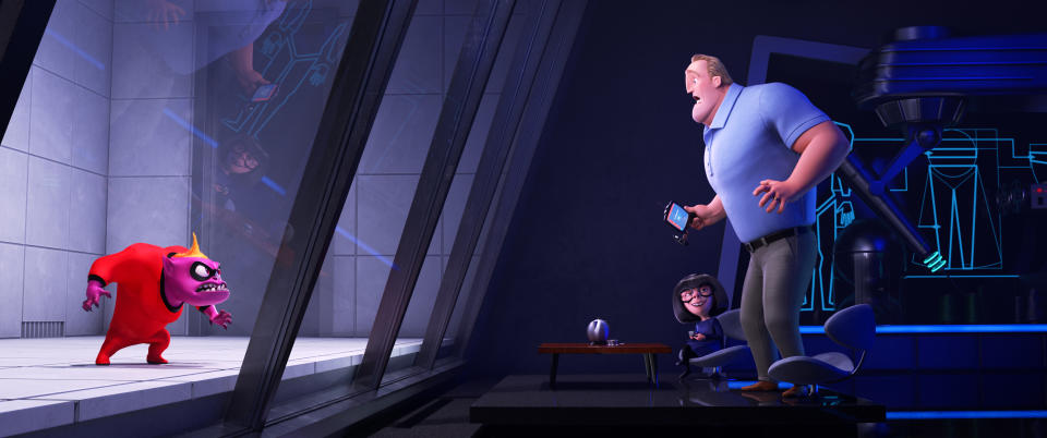 MAD ABOUT E â When Jack-Jackâs many powers are revealed to his familyâfinallyâin âIncredibles 2,â Bob finds himselfÂ turning to Edna for help.Â Featuring the voices of Brad Bird as Edna âEâ Mode and Craig T. Nelson as Bob, âIncredibles 2â opens in U.S. theaters on June 15, 2018. Â©2018 Disneyâ¢Pixar. All Rights Reserved.
