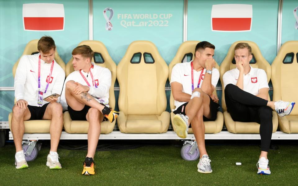 Poland players pre-match - FIFA via Getty Images