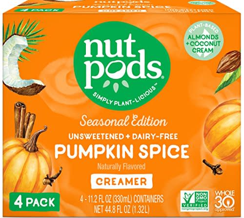 2) Nutpods Pumpkin Spice Unsweetened Dairy-Free Creamer