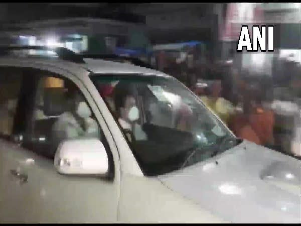 Visuals of Congress leader Rahul Gandhi arriving in Lakhimpur Kheri district (Photo/ANI)