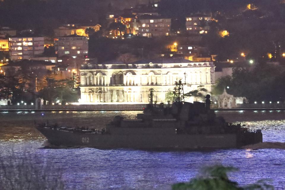 The Russian Navy's large landing ship Olenegorsky Gornyak