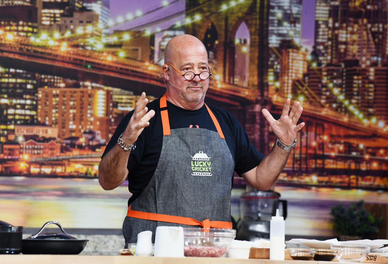 Controversial comments made by Andrew Zimmern have reportedly resulted in fallout for his TV shows. (Photo: Dave Kotinsky/Getty Images for the New York City Wine & Food Festival)