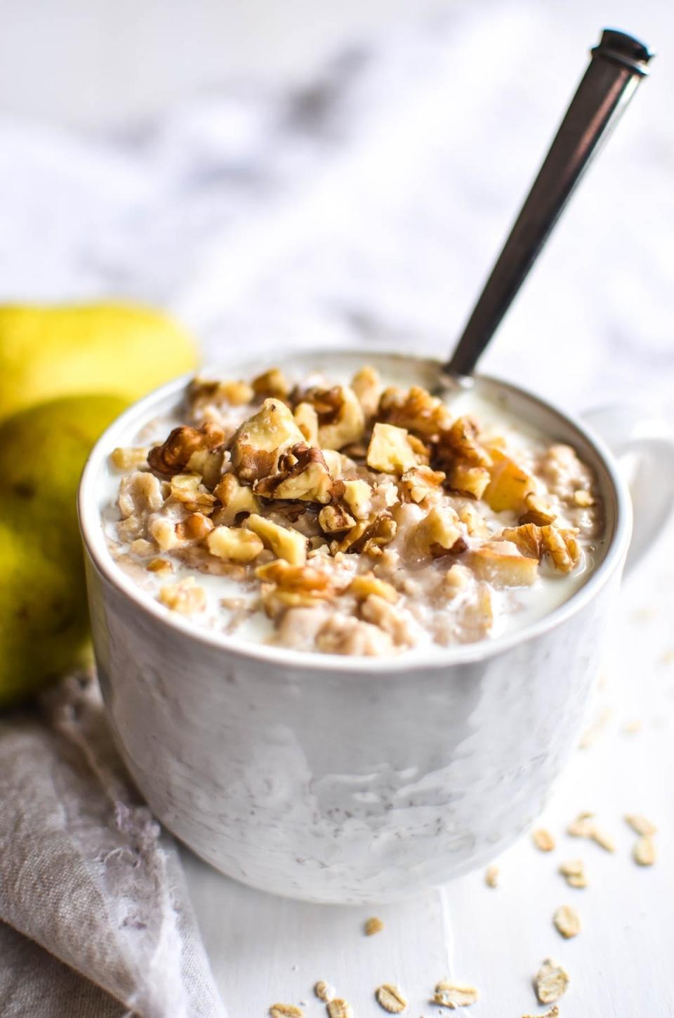 Spiced pear oatmeal.