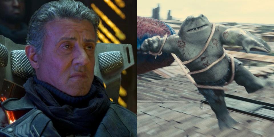 Sylvester Stallone in "Guardians of the Galaxy Vol. 2" and "The Suicide Squad."