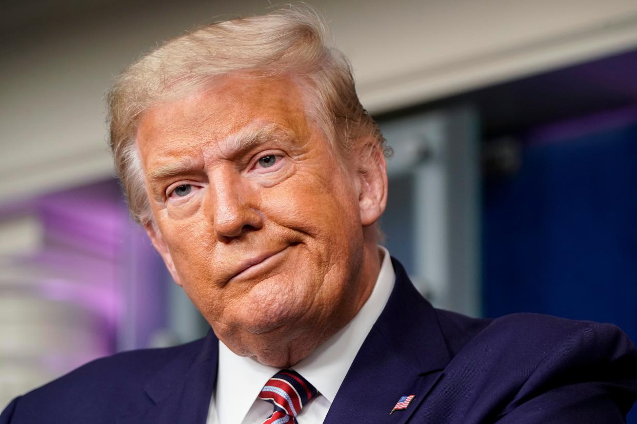 US president Donald Trump on Sunday, as bombshell report drops on tax returns (Getty Images)