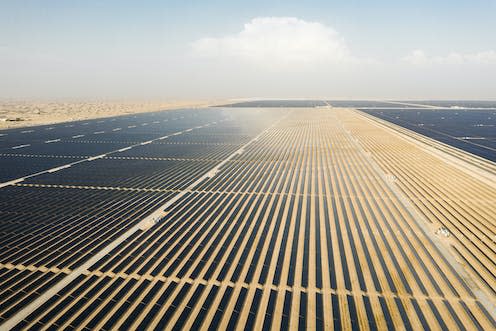   <span class="attribution"><a class="link " href="https://www.shutterstock.com/image-photo/aerial-view-landscape-photovoltaic-solar-panel-1746395420" rel="nofollow noopener" target="_blank" data-ylk="slk:Kertu / shutterstock;elm:context_link;itc:0;sec:content-canvas">Kertu / shutterstock</a></span>