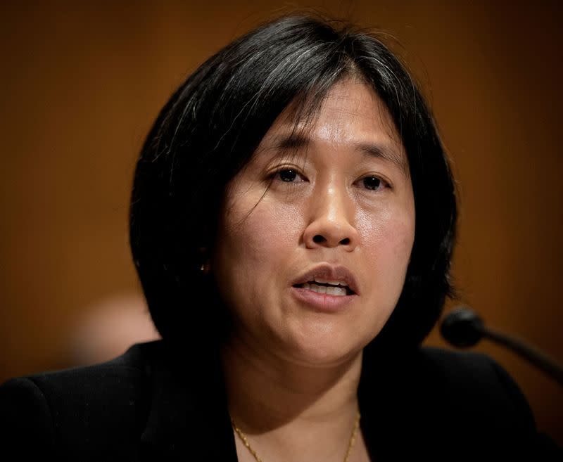 FILE PHOTO: U.S. Senate Finance Committee conducts hearing on nomination of Katherine Tai to be U.S. Trade Representative.